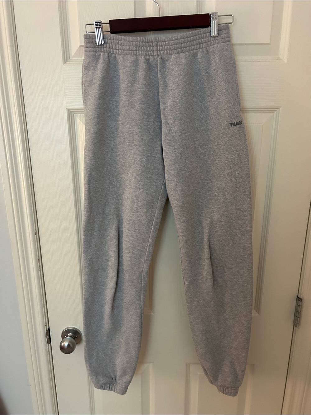 TNA Gray Track Joggers - Elastic Waist & Cuffed Ankles